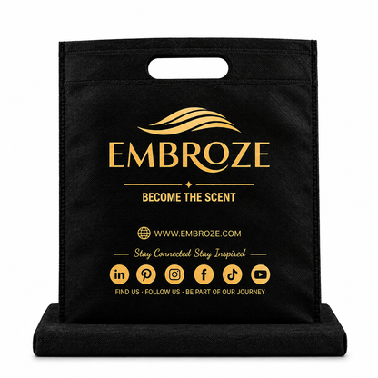 Embroze branded perfume shopping bag showcasing premium fragrance packaging